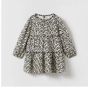 Zara Black and White Floral Kids Dress